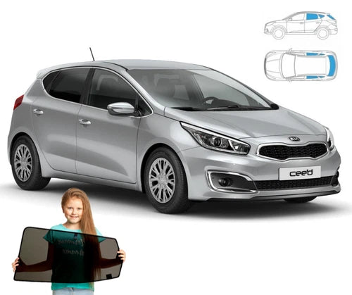 Parasolar pentru Kia Ceed 2 II Hatchback 12'-18' + lunetă, set 5 piese
