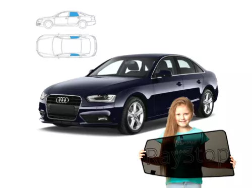 Parasolare pentru Audi A4 B8 Sedan 07-15, set de 2 piese cu magneți