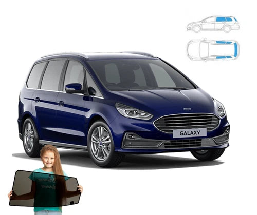 Parasolar pentru Ford Galaxy 3 III Minivan 2015, set de 5 piese cu magneți