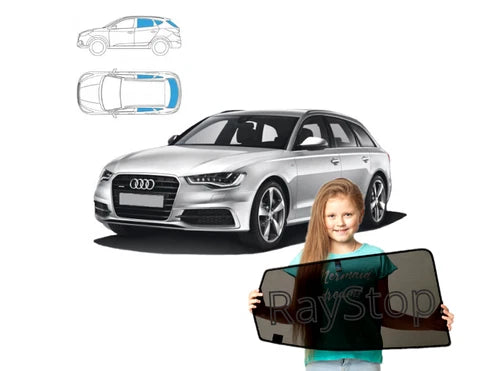 Parasolare pentru Audi A6 C7 break 11-18, set de 6 piese cu magneți