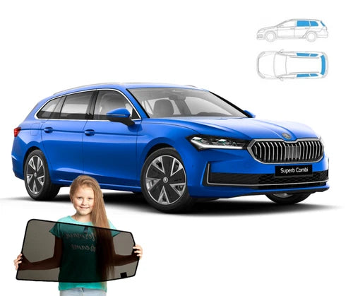 Parasolar pentru Skoda Superb 4 IV Break din 2023 - set de 6 piese cu magneți