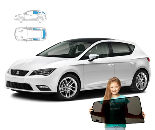 Parasolare pentru Seat Leon III 3 hatchback, panouri spate + lunetă
