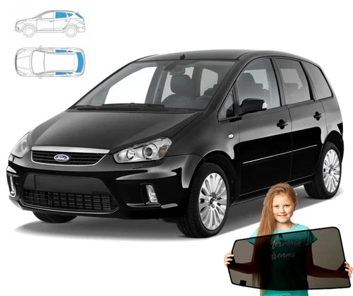 Parasolare pentru Ford C-Max I 03'-10' + Jaluzele lunete, set 5 buc.