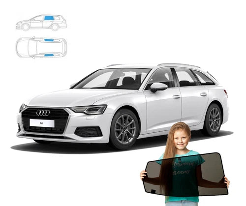 Parasolare pentru Audi A6 C8 break din 2018 - parasolare din 2 piese cu magneți