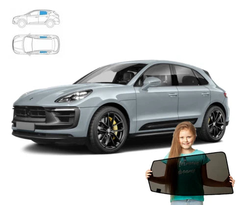 Parasolare pentru Porsche Macan 1 I din 2013 - Parasolare, set de 2, fixare magnetică