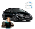 Parasolar pentru Honda Civic IX 9 htb 11-16 5 uși, set 3 piese cu magneți
