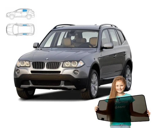 Parasolare pentru BMW X3 E83 SUV 03-10 - Set 2 parasolare cu magneți
