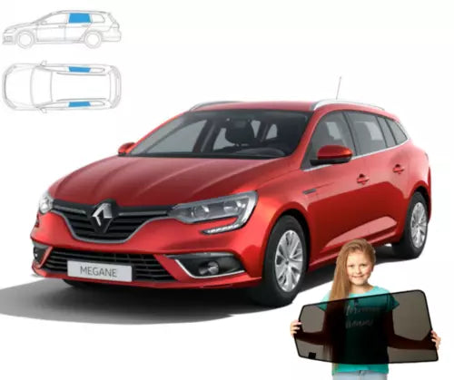 Parasolare pentru Renault Megane IV break 2015, panouri spate, 2 piese