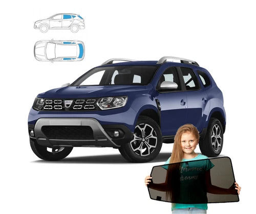 Parasolar pentru Dacia Duster II 2 din 2017-2024, set de 5 piese cu magneți