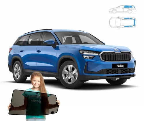 Parasolar pentru Skoda Kodiaq 2 II SUV (2024 încoace), set de 6 piese cu magneți