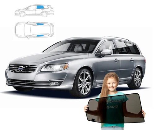 Parasolare pentru Volvo V70 3 III MY07-16 Estate, Set 2 parasolare cu magneți