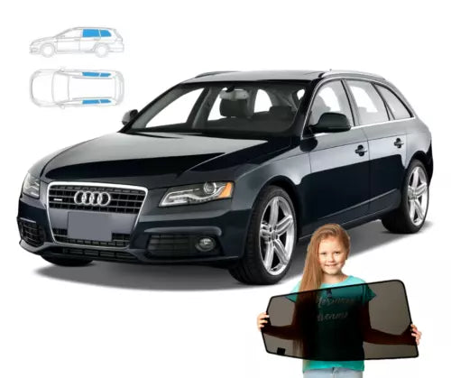 Parasolare pentru Audi A4 B8 Estate 07-15, panouri spate, set 4 piese cu magneți