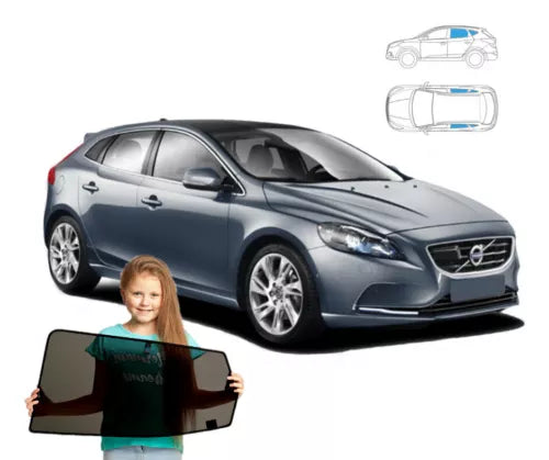 Parasolar pentru Volvo V40 hatchback 2012-2019, set 4 piese cu magneți