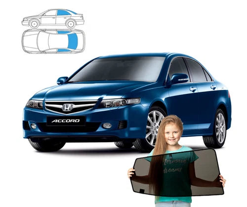 Parasolar pentru Honda Accord 7 VII sedan, anii model 2002-2008, set 3 piese cu magneți