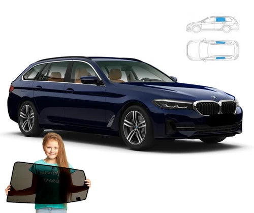Parasolar pentru BMW Seria 5 G31 Touring Estate, modele din 2017 încoace, set de 2 piese cu magneți