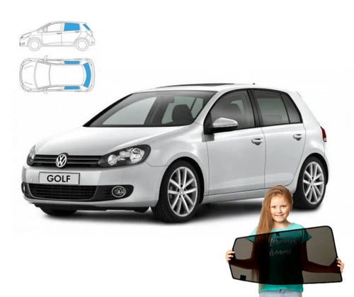Parasolar pentru VW Golf 6 VI hatchback 08'-16' + lunetă, 4 piese