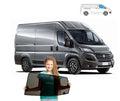 Parasolar pentru Fiat Ducato III 3 geamuri laterale față, set 4 piese cu magneți