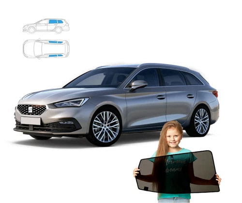 Parasolare pentru Seat Leon 4 VI break din 2020, set de 4 piese cu magneți