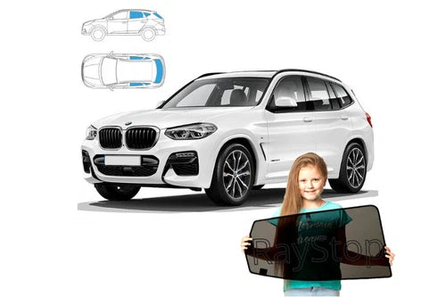 Parasolare pentru BMW X3 G01 din 2017 - set de 5 piese cu magneți