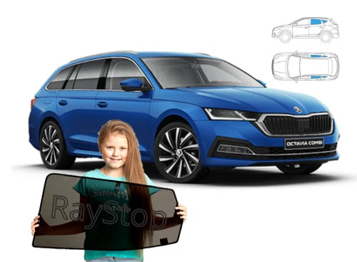 Parasolare pentru Skoda Octavia IV 4 Combi din 2019, set de 4 piese