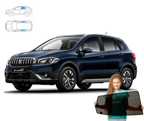 Parasolar pentru Suzuki SX4 S-cross 2013, set de 2 piese cu magneți