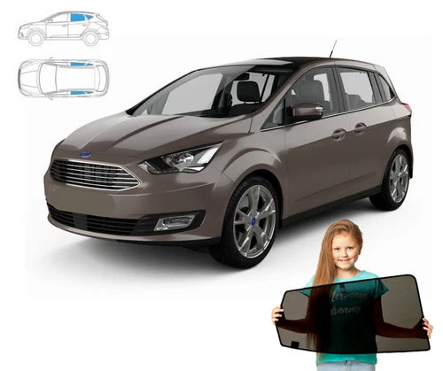 Parasolare spate pentru Ford Grand C-Max 10'-19', set de 4