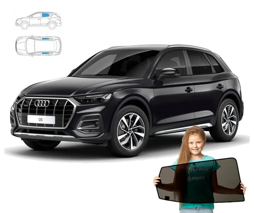 Parasolare pentru Audi Q5 2 II, modele din 2016 încoace - set de 2 piese cu magneți