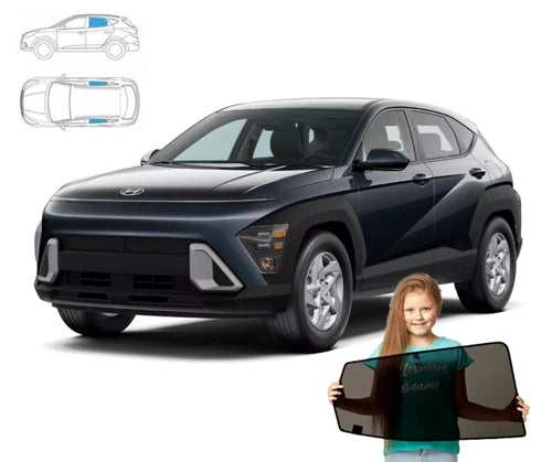 Parasolar pentru crossover Hyundai Kona 2 II din 2022 încoace - set de 2 piese cu magneți
