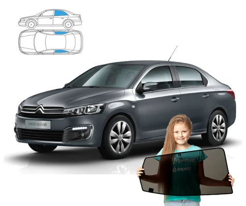 Parasolare pentru Citroen C-Elysee 2 II 2012 - Parasolare, 2 piese, cu magneți