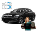Parasolare pentru BMW Seria 3 G20 sedan din 2018 încoace, set de 3 piese cu magneți
