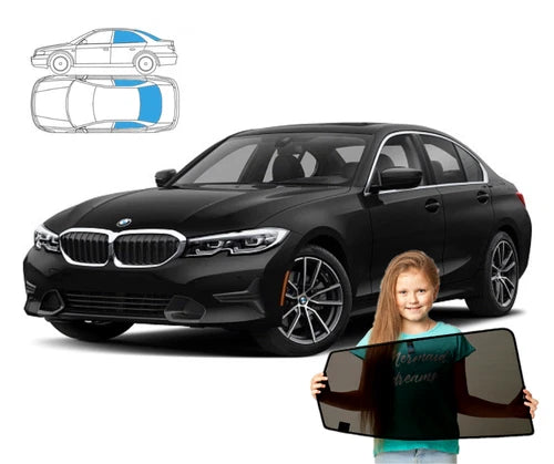Parasolare pentru BMW Seria 3 G20 sedan din 2018 încoace, set de 3 piese cu magneți