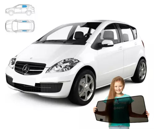 Parasolar pentru Mercedes-Benz Clasa A II (W169 Hatchback 04-12' set 2 piese cu magneți