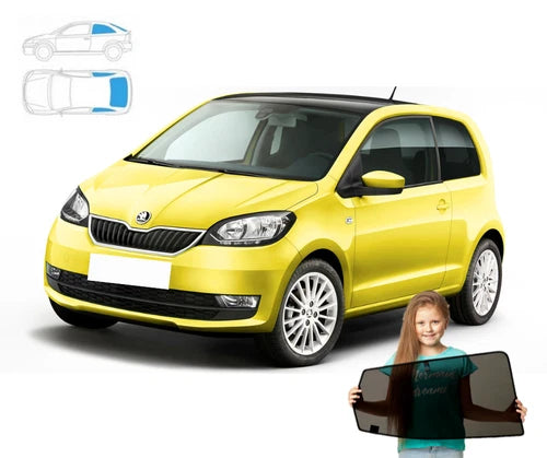 Parasolar pentru Skoda Citygo Hathback cu 3 uși 11-19, set 3 piese cu magneți