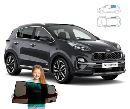 Parasolare pentru Kia Sportage IV 4 (2015-2021) - parasolare din 2 piese cu magneți