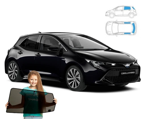 Parasolar pentru Toyota Corolla 12 XII hatchback 2018, set 3 piese cu magneți