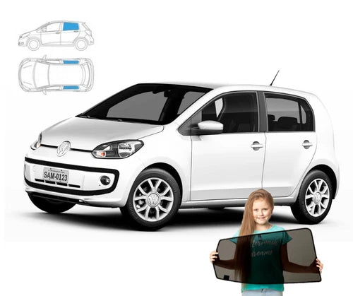 Parasolar pentru Volkswagen Up! cu 5 uși 2011-2023, set de 2 piese cu magneți