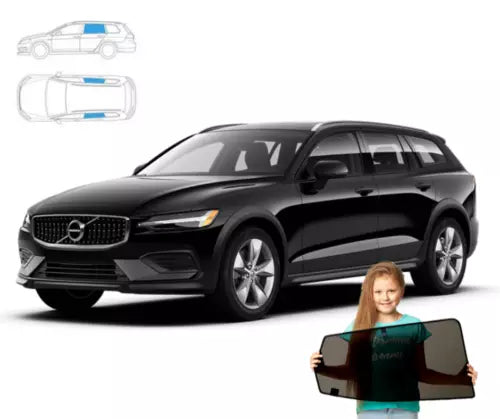 Parasolar pentru Volvo V60 2 II Break din 2018, set din 2 piese cu magneți RayStop