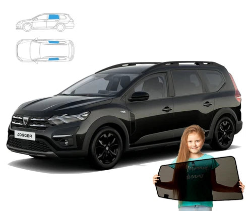 Parasolare pentru Dacia Jogger 5 locuri 2021 - Parasolare, set 2 piese cu magneți