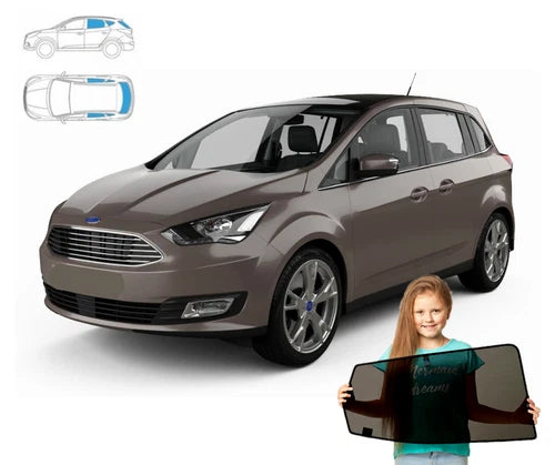 Parasolare pentru Ford Grand C-Max 10'-19' + Huse pentru lunetă, set de 5