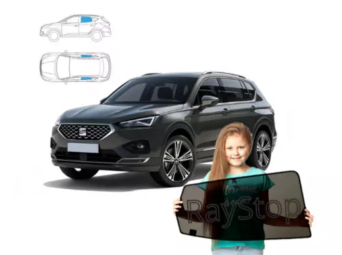Parasolare pentru Seat Tarraco din 2018, set de 2 piese cu magneți