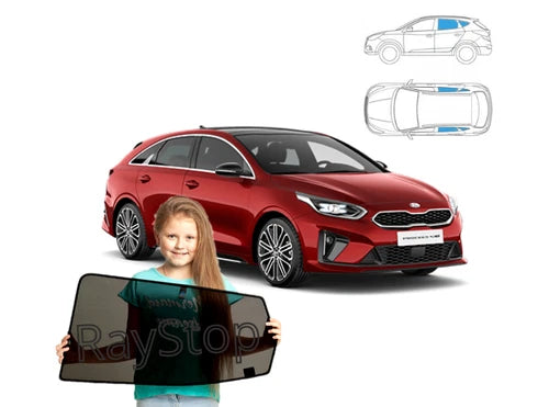 Parasolare pentru Kia Proceed 3 III 2018, set de 4 piese cu magneți