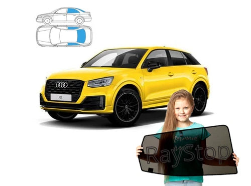 Parasolare pentru Audi Q2 din 2016, set de 4 parasolare cu magneți