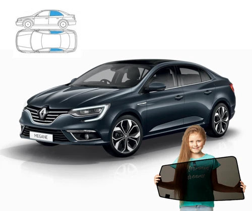 Parasolare pentru Renault Megane 4 IV Sedan 15-24, set de 2 cu magnet