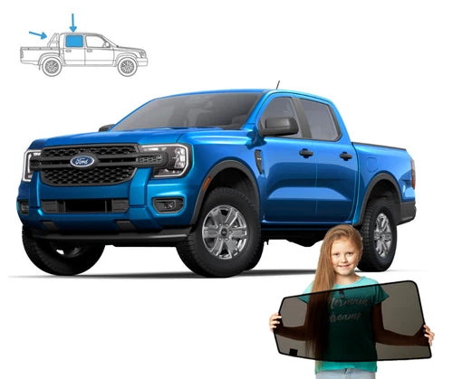 Parasolar pentru Ford Ranger 6 VI pickup cu 4 uși din 2022 încoace - set 3 piese cu magneți