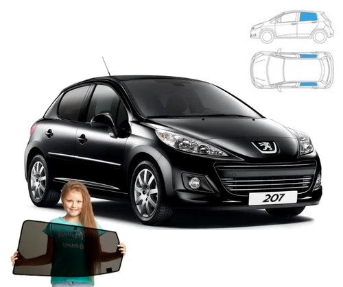 Parasolare pentru Peugeot 207 5drzw HB 06-12, parasolare, set de 2 magneți
