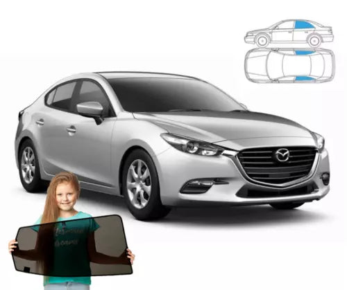 Parasolare pentru Mazda 3 III 3 Sedan 13-18, panouri spate, 2 bucăți