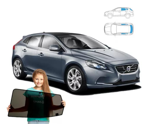 Parasolar pentru Volvo V40 hatchback 2012-2019, set de 5 piese cu magneți