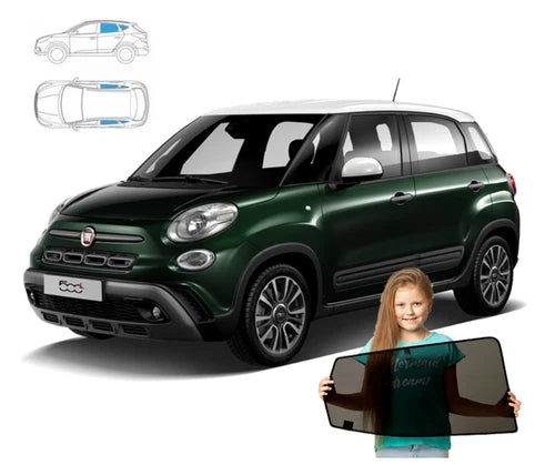 Parasolare pentru Fiat 500L 12-22, set de 4 piese cu magneți