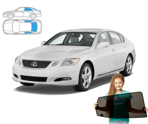 Parasolar pentru Lexus GS 3 (III) Sedan 05-12 + lunetă, 3 piese