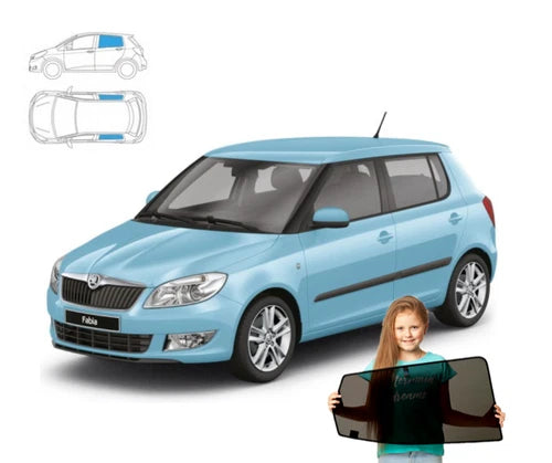 Parasolare Skoda Fabia 2 Hatchback 06'-14 Panouri spate 2 piese
